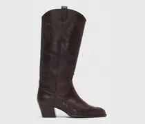 Cowboy-stiefel Aus Leder - Braun