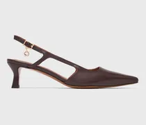 Slingbacks Aus Leder - Braun