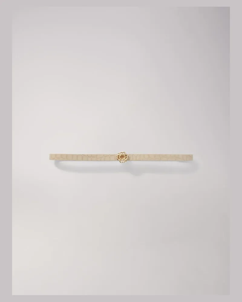 Maje Ledergürtel Mit Clover-schnalle - Beige Beige