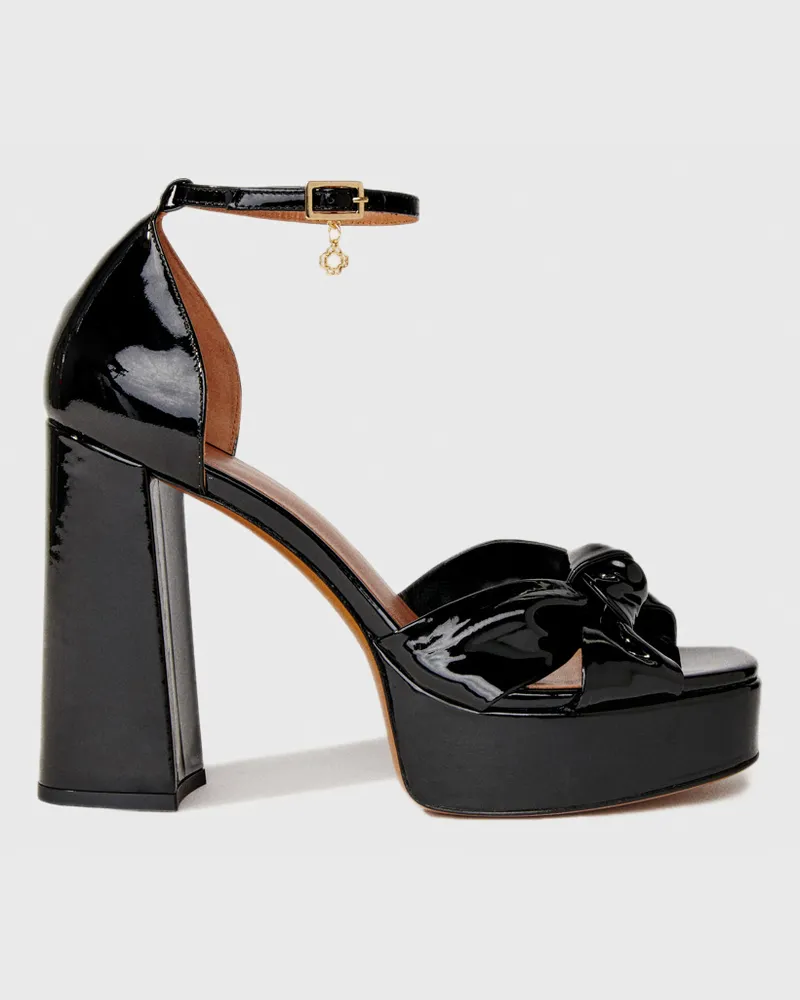 Maje Plateau-sandalen Aus Leder - Festliche Kleidung - Schwarz Schwarz