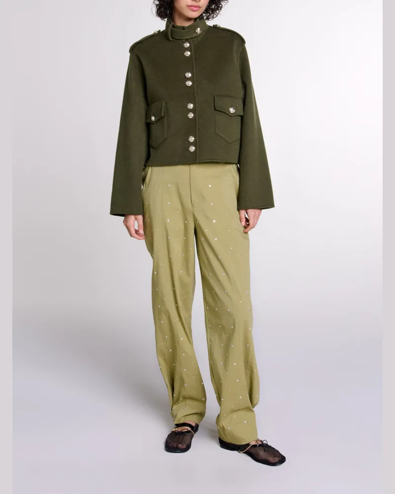 Maje Doppelseitige Jacke - Khaki Khaki