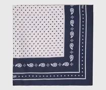 Bedrucktes Seidentuch 60x60 - Marine Pois Bandana Print