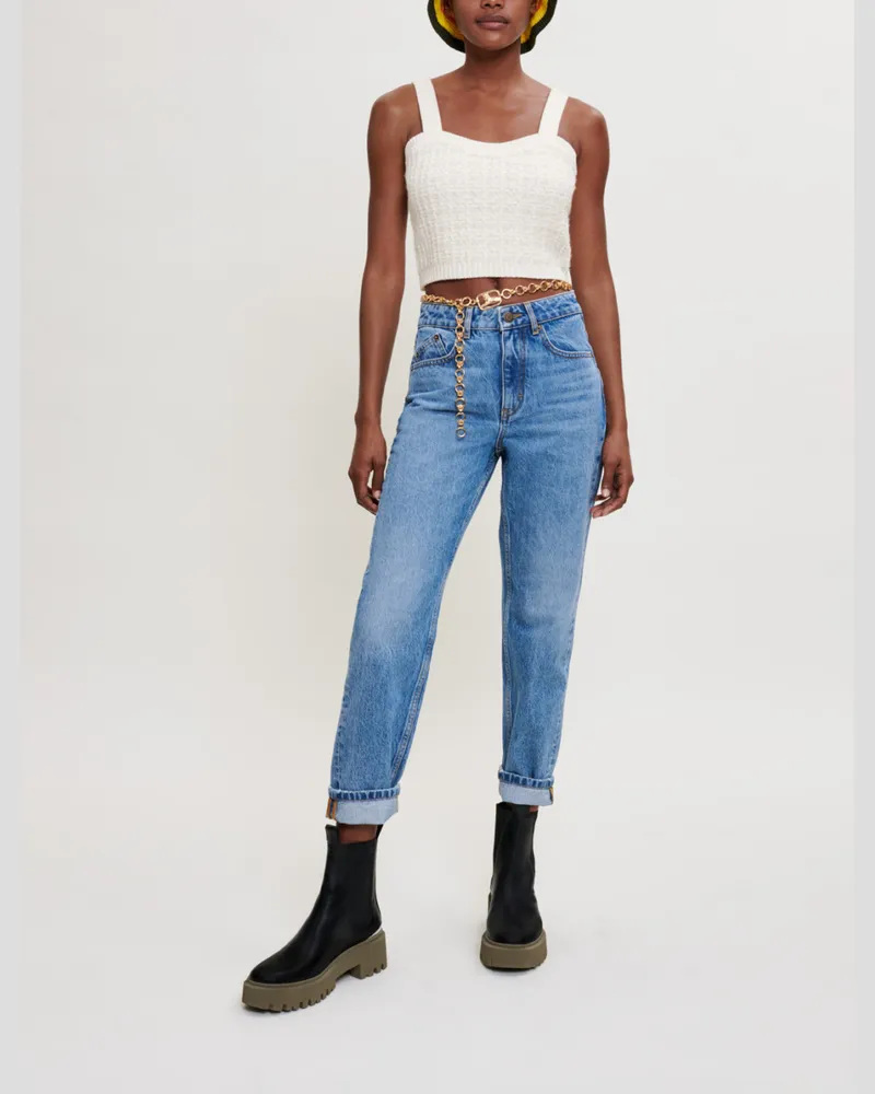 Maje Netz-bh In Tweed-optik - Ecru Ecru