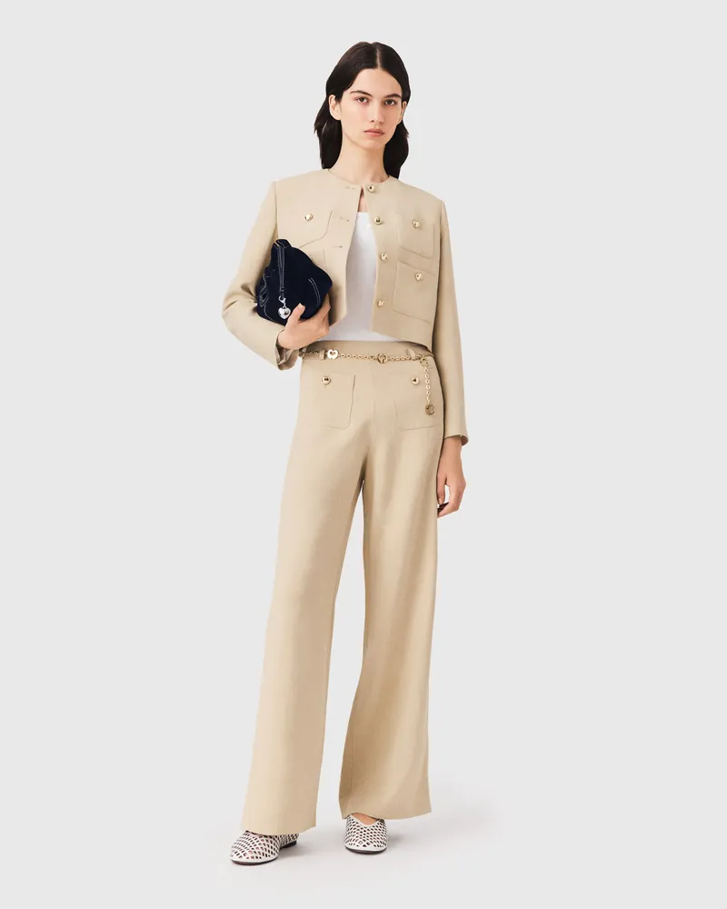 Maje Anzughose Aus Leinenmischung - Beige Beige