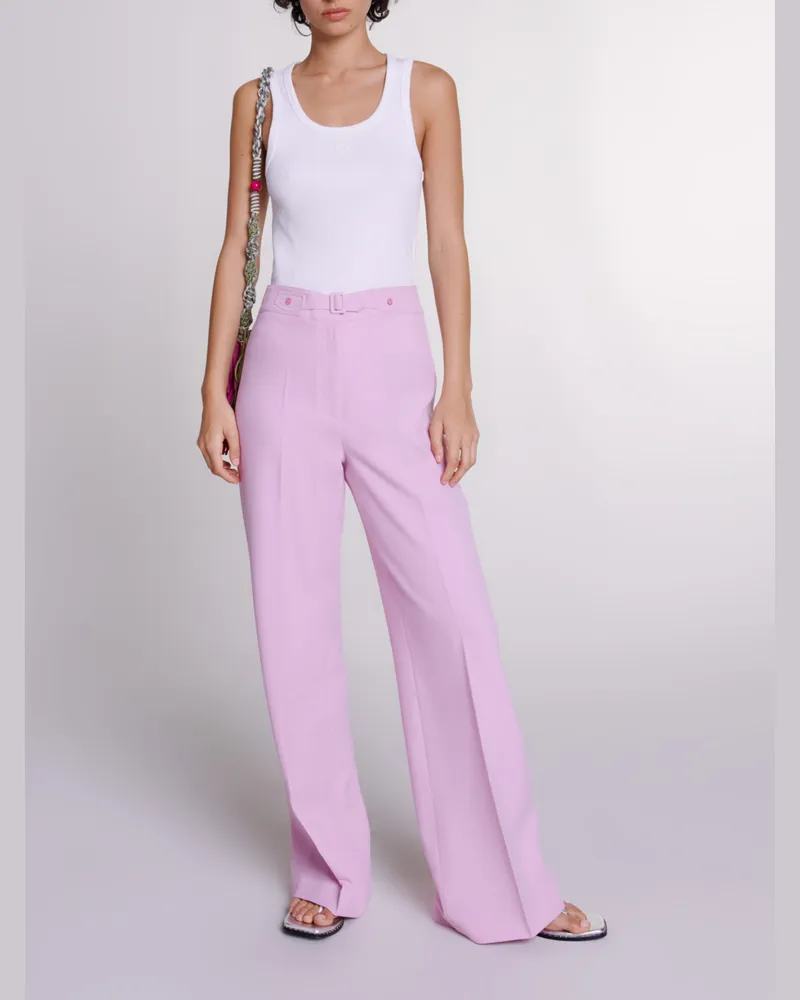 Maje Weite Anzughose - Blassrosa Blassrosa