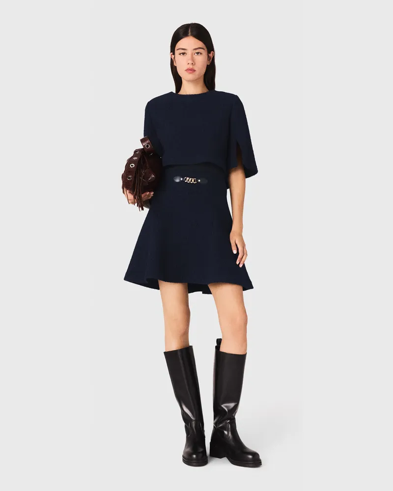 Maje 2-in-1-kleid Aus Tweed - Marineblau Marine