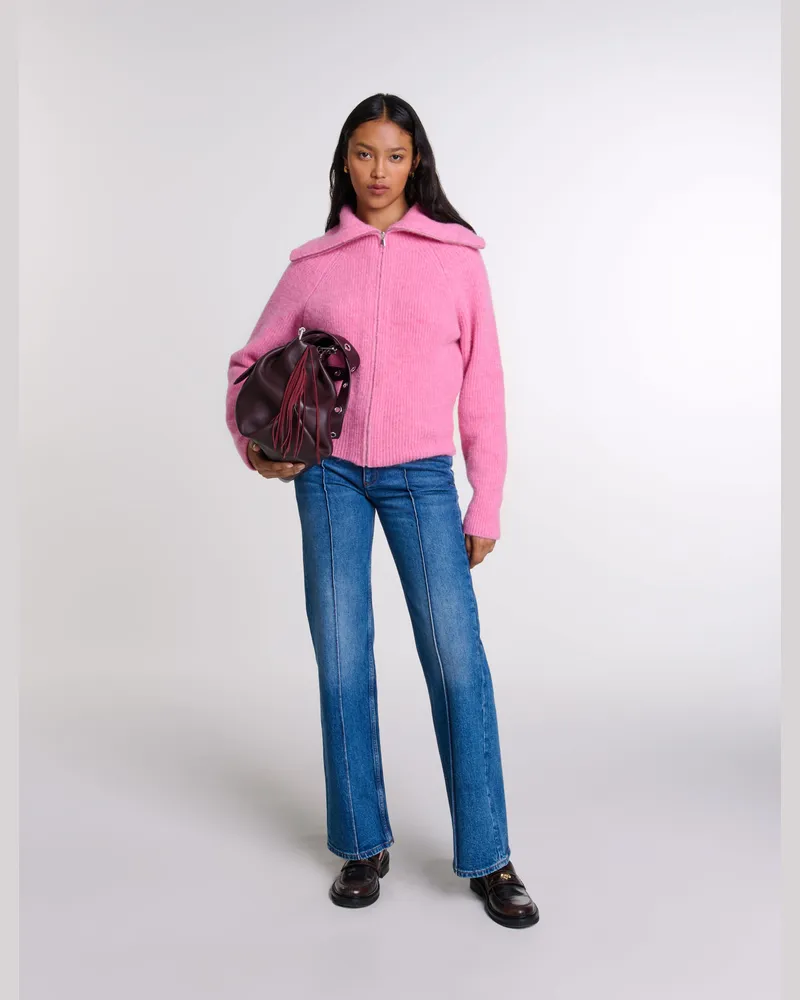 Maje Cardigan Aus Wollmischgewebe - Rosa Rosa