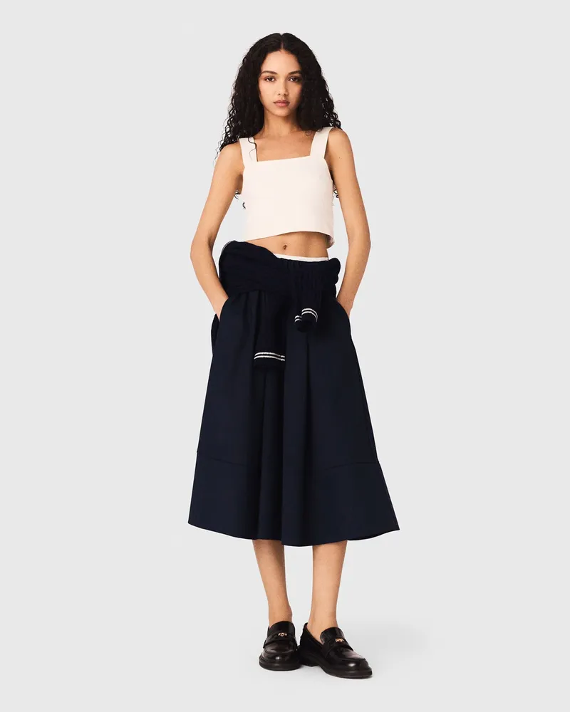 Maje Crop Top Aus Strick - Ecru Ecru