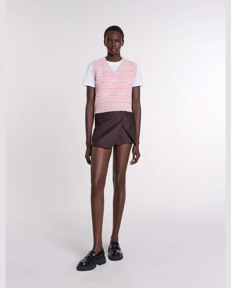 Maje Ärmelloser Jacquard-pullover - Mehrfarbig Multicolor