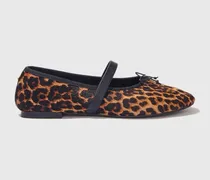 Lederballerinas Mit Leopardenoptik - Imprime Leopard