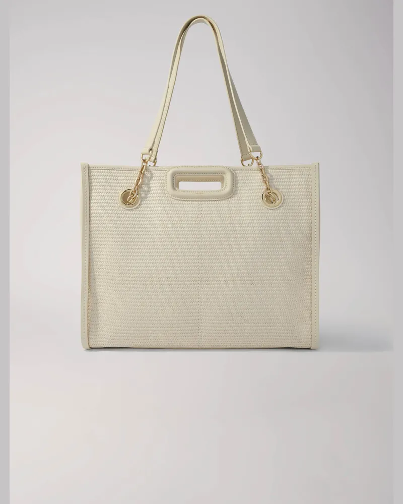 Maje Stofftragetasche Mit Bast-effekt - Beige Beige