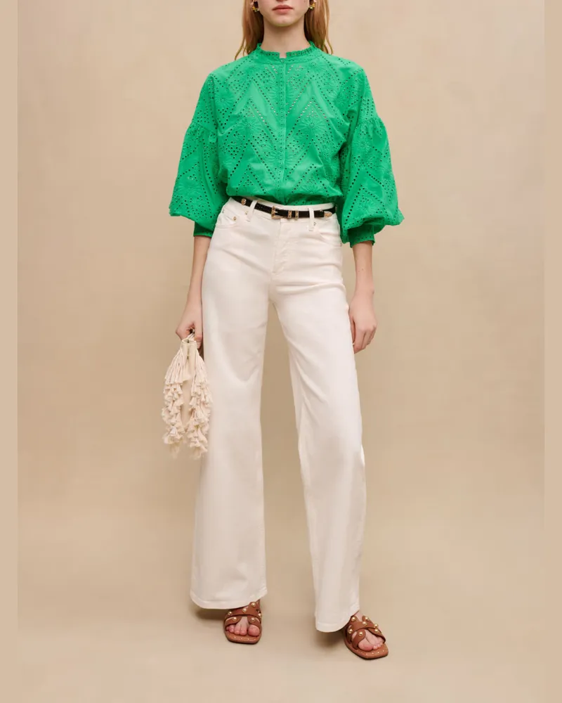 Maje Weite Jeans - Weiß Weiß
