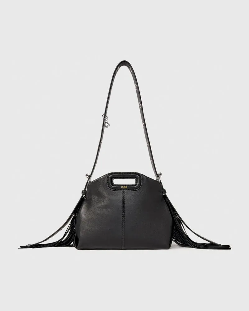 Maje Tasche Miss M Mini Aus Glattleder - Schwarz Schwarz