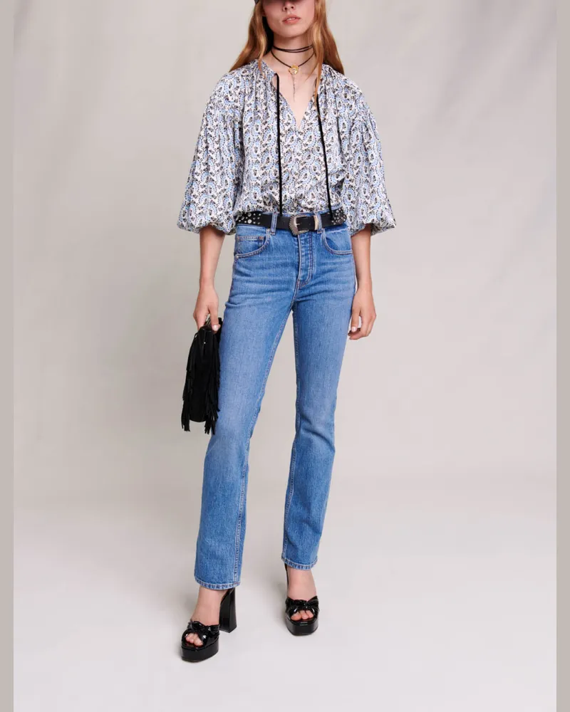 Maje Gerade Jeans - Blau Blau