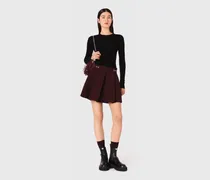 Kurzer Faltenrock - Rot Bordeaux