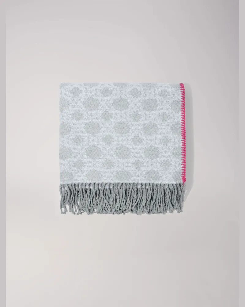 Maje Poncho Mit Monogramm - Perlgrau Perlgrau