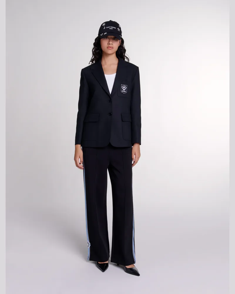 Maje Bestickter Blazer - Schwarz Schwarz
