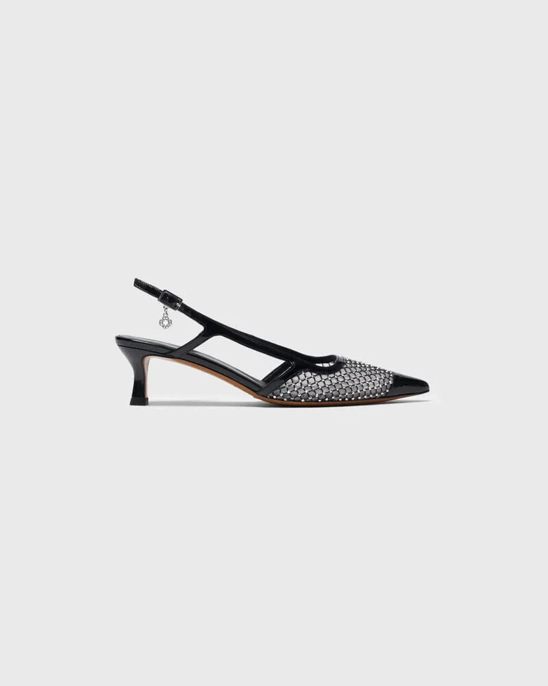 Maje Mesh-pumps Mit Strass - Schwarz Schwarz