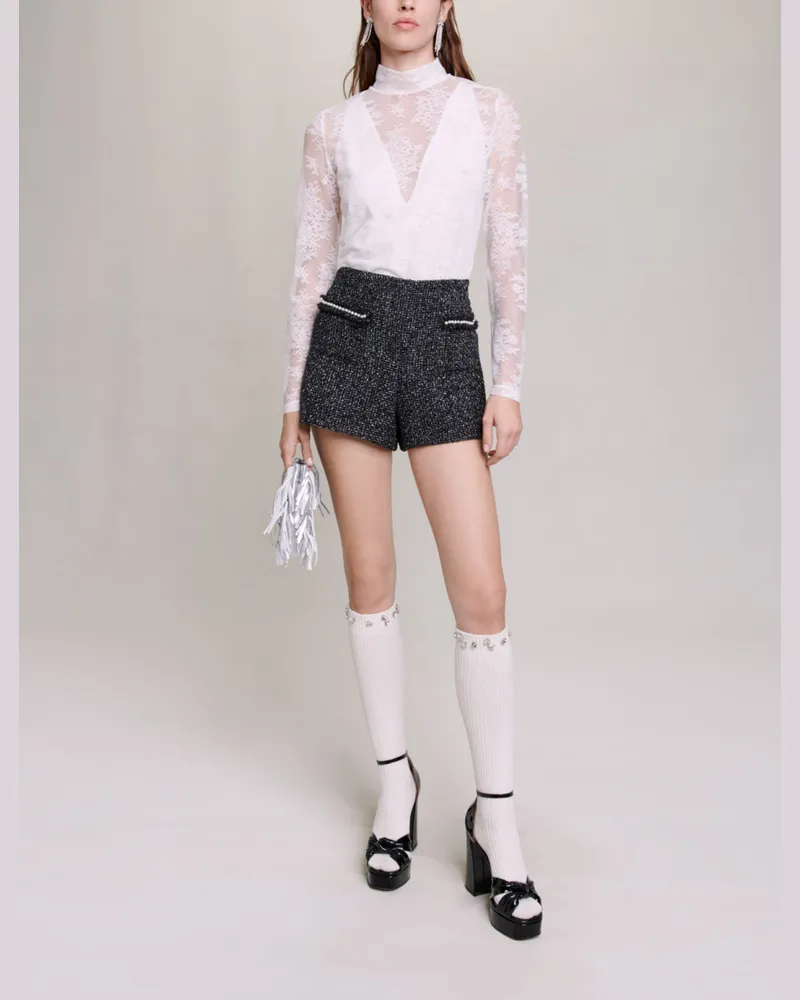 Maje Spitzen-top - Weiß Weiß