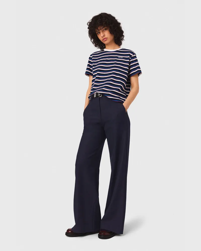 Maje Kostümhose Mit Falte - Marineblau Marine