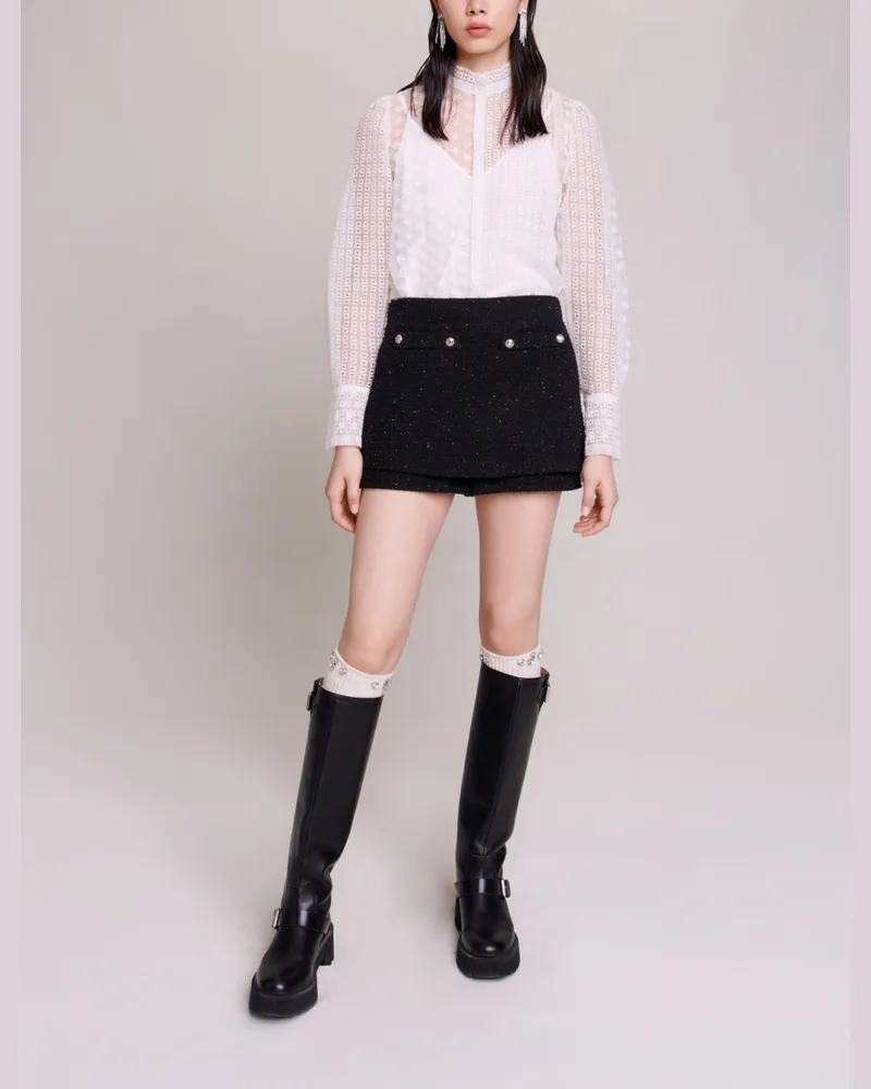 Maje Transparentes Hemd - Weiß Weiß