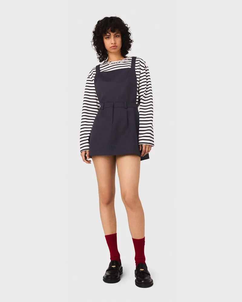 Maje Trägerkleid Mit Trägern - Marineblau Marine