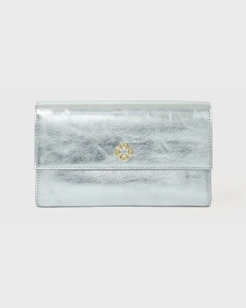 Maje Brieftasche In Metallic-optik - Silbern Silbern