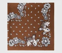 Seidentuch Mit Bandana-print - Imprime Bandana Marron