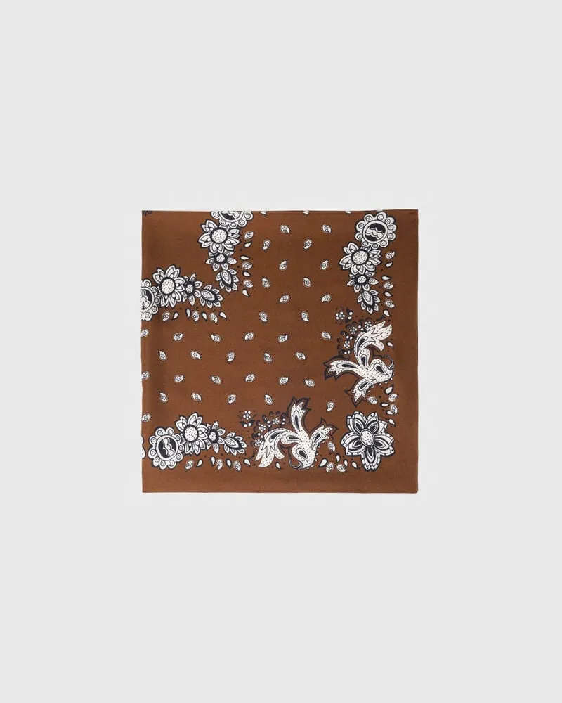 Maje Seidentuch Mit Bandana-print - Imprime Bandana Marron Imprime