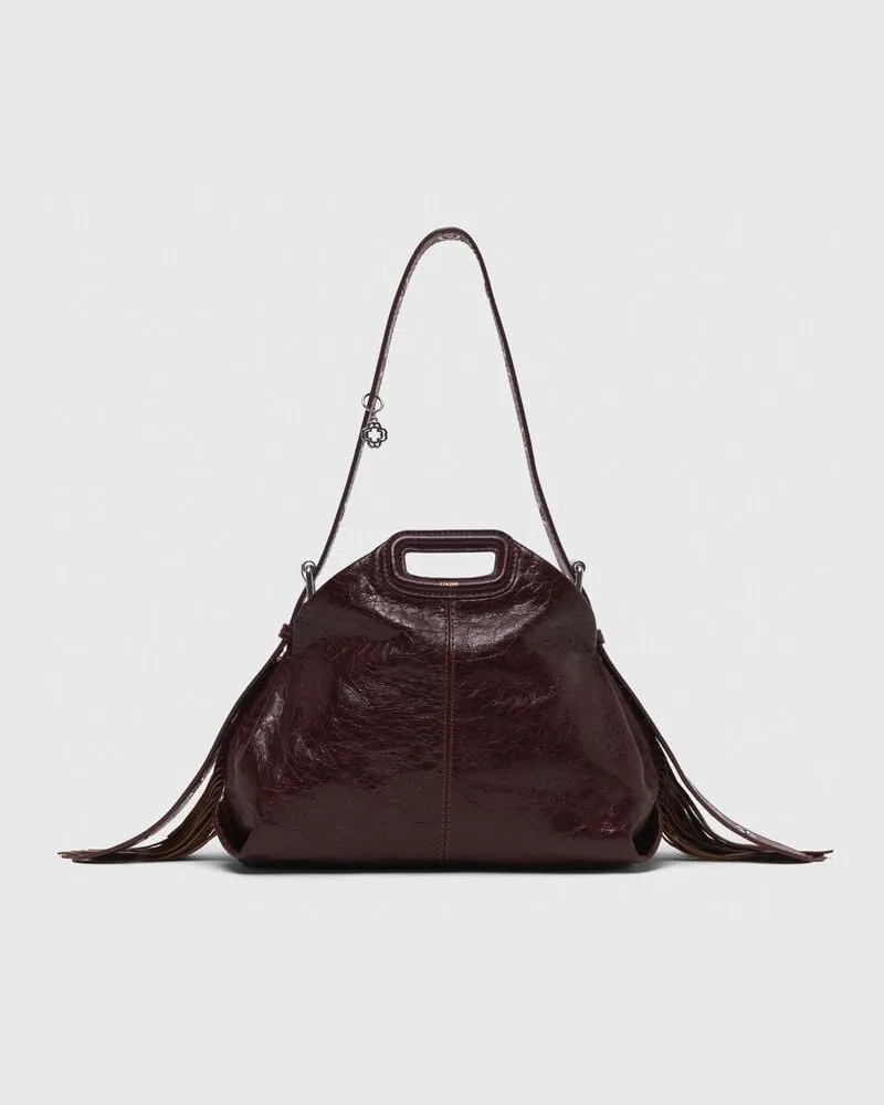 Maje Tasche Miss M Aus Craqulé-leder - Dunkelbraun Dunkelbraun