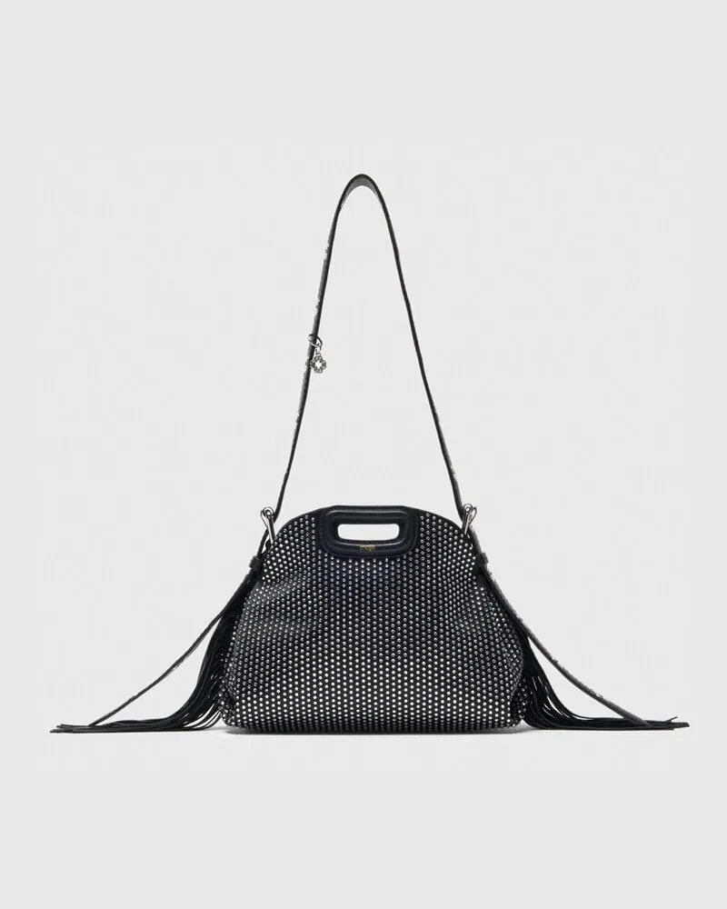 Maje Tasche Miss M Mini, Strass - Schwarz Schwarz