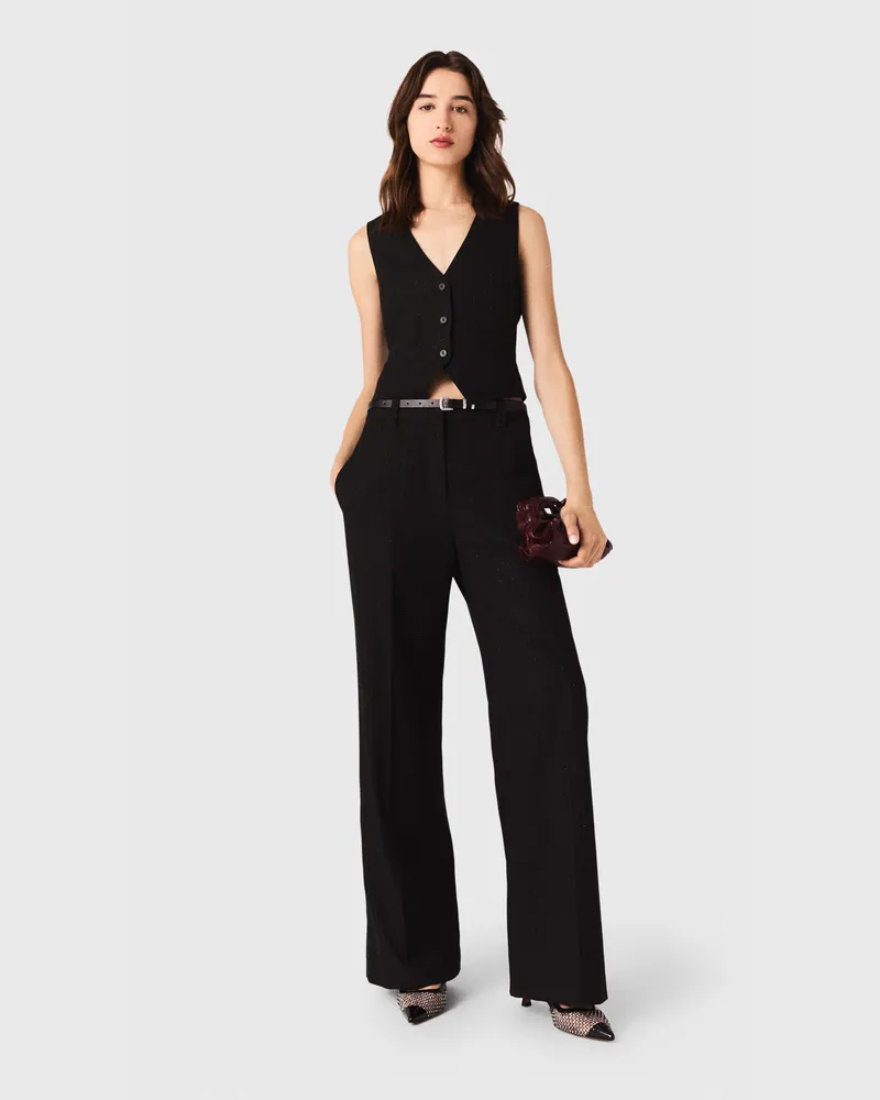Maje Blazer Mit Strass - Schwarz Schwarz