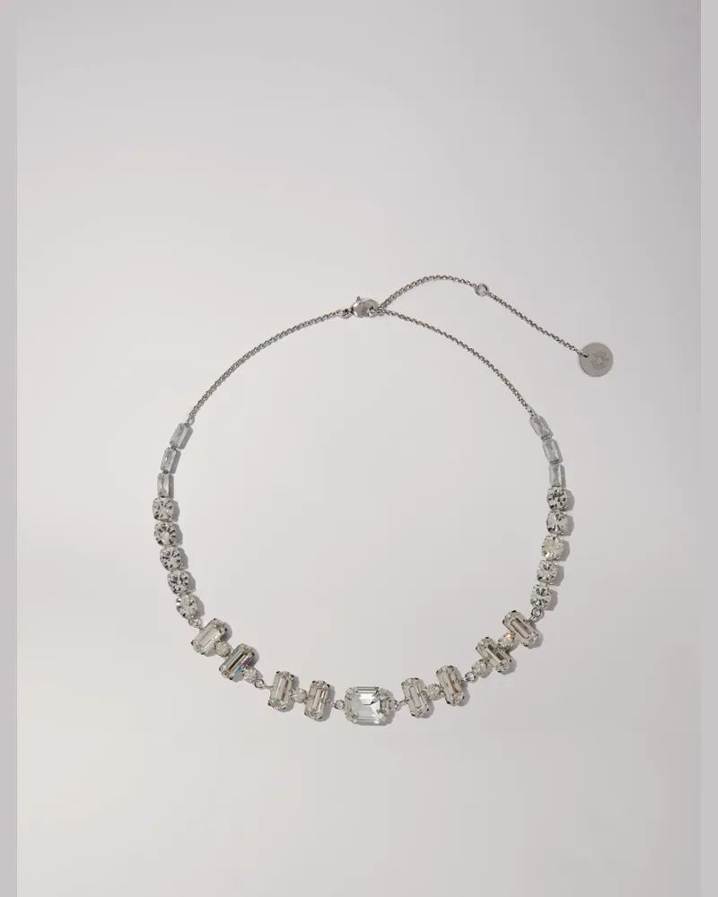 Maje Silber Choker-halskette Mit Strass - Abendgarderobe - Silber Silber