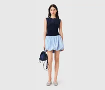 Kleid Aus Jersey Und Baumwolle - Blau