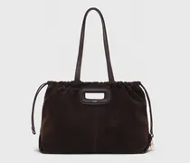 M Tote-bag Aus Wildleder - Dunkelbraun