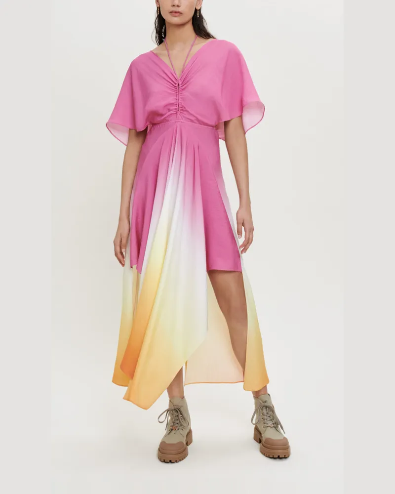 Maje Schalkleid Aus Tie And Dye - Bonbonrosa Bonbonrosa