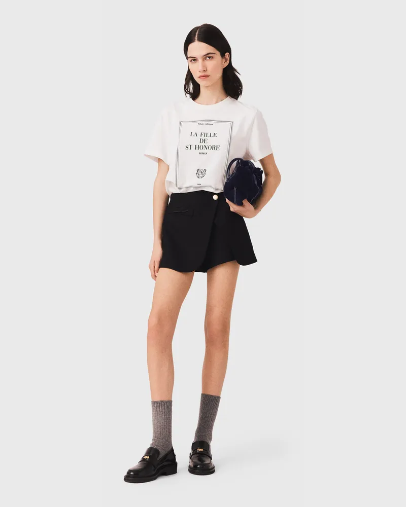 Maje Elegante Wickel-shorts - Schwarz Schwarz