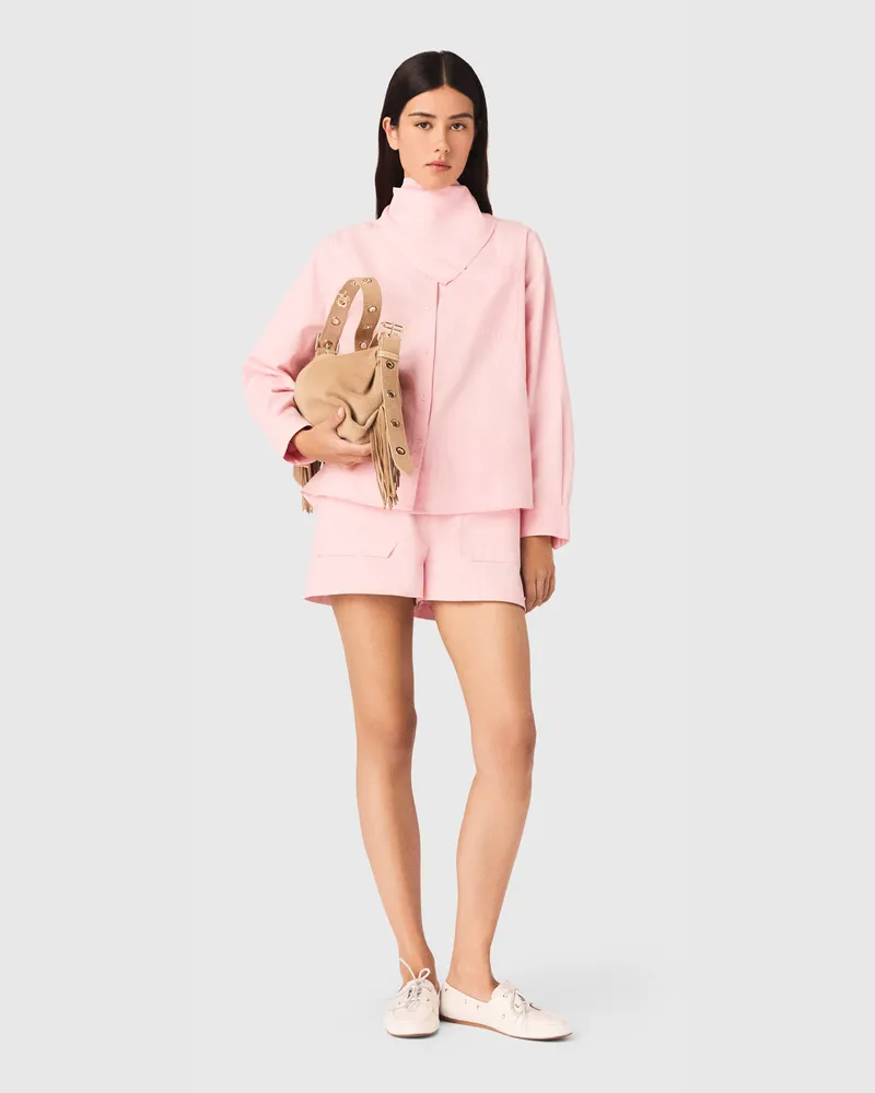 Maje Hemd Mit Abnehmbarem Halstuch - Rosa Rosa