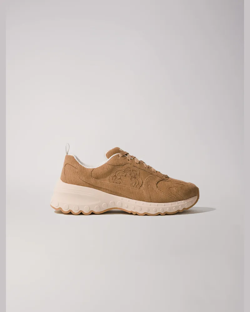 Maje M Sneakers Aus Cord - Beige Beige