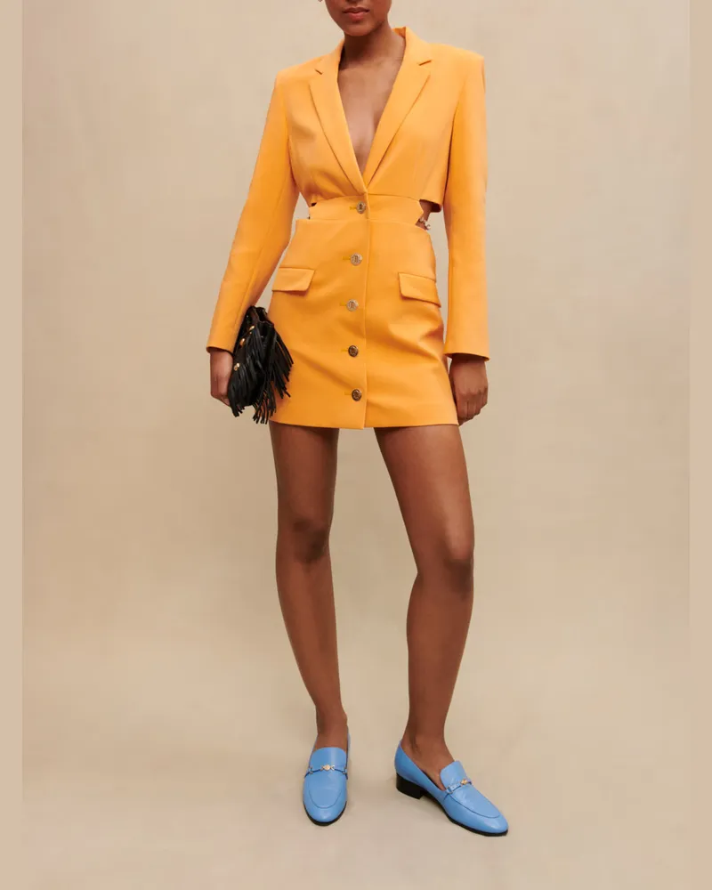 Maje Durchbrochenes Kleid Im Kostümstil - Orange Orange