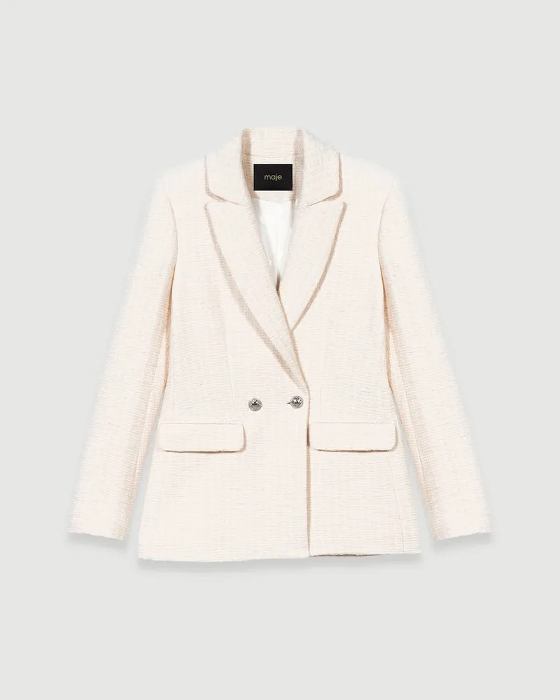 Maje Tweed-jacke - Ecru