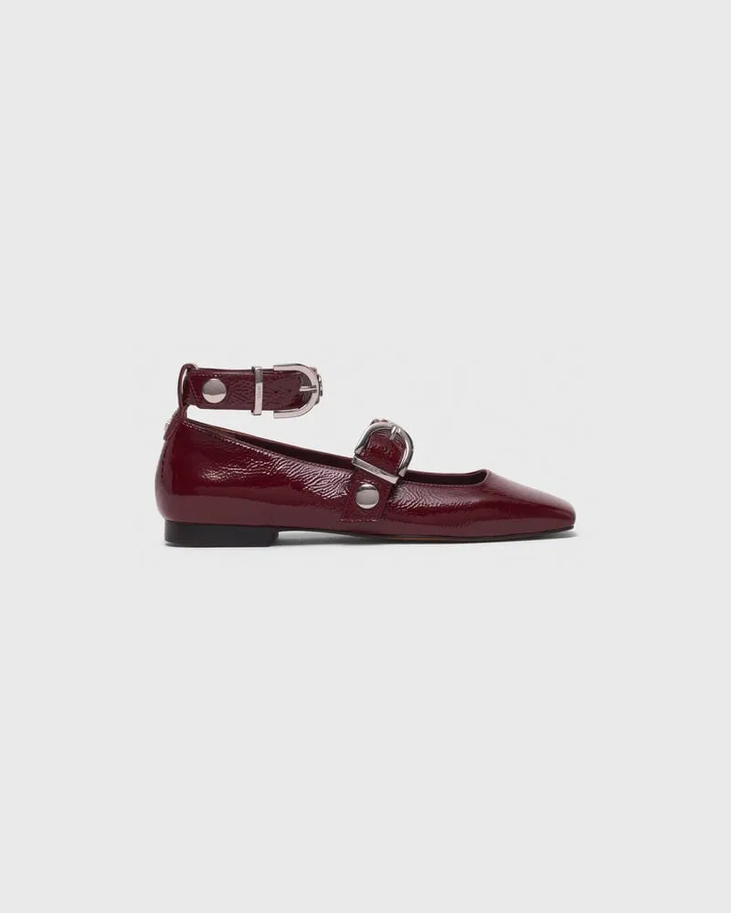 Maje Babies Aus Leder Mit Studs - Rot Bordeaux Bordeaux
