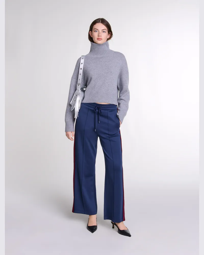 Maje Hose Mit Streifen - Marineblau Marine