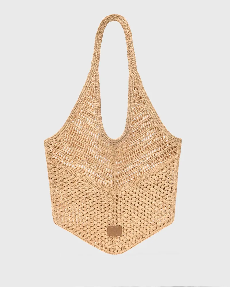 Maje Tasche Aus Natürlichem Bast - Beige Beige