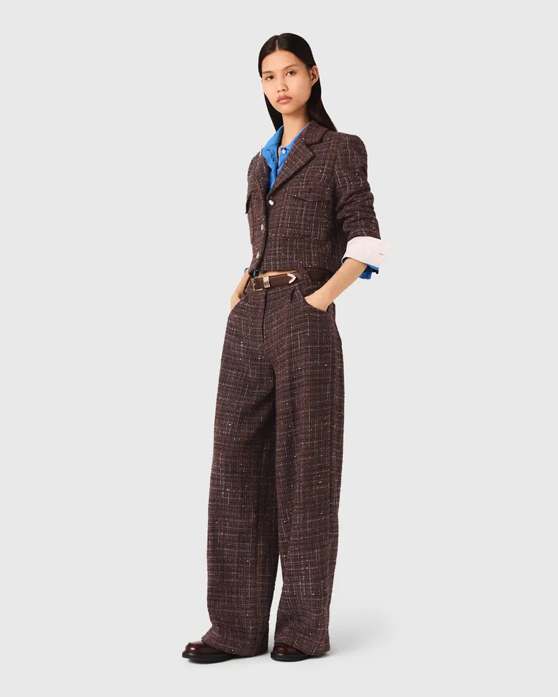 Maje Tweed-hose - Braun Braun