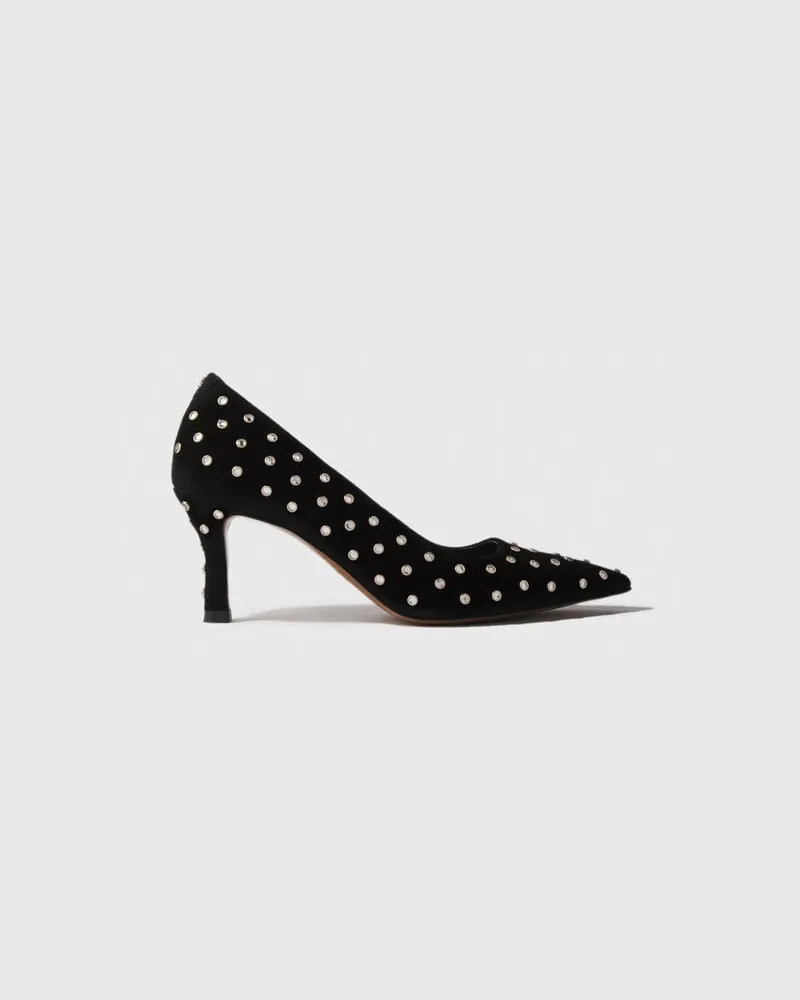 Maje Spitze Strass-pumps - Abendgarderobe - Schwarz Schwarz