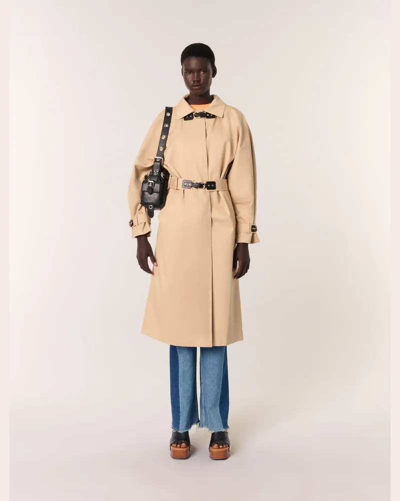 Maje Langer Trenchcoat - Beige Beige