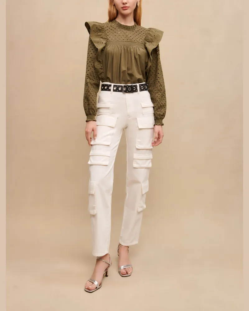 Maje Cargo-jeans - Weiß Weiß