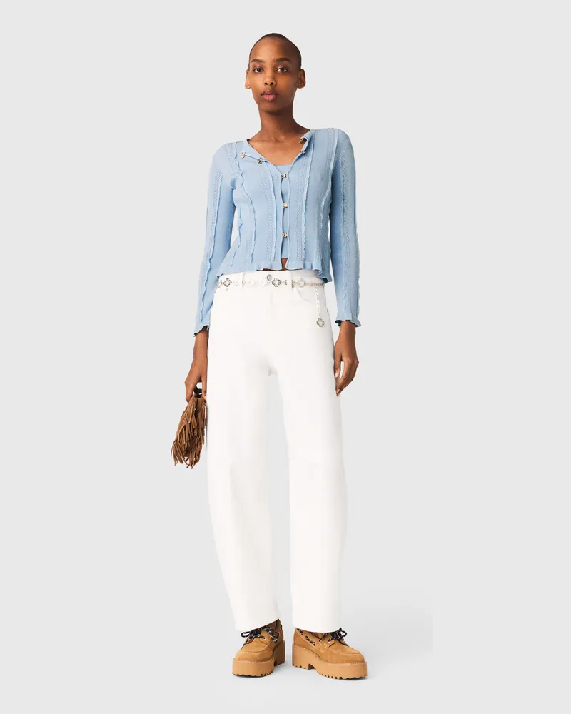 Maje 2-in-1 Cardigan - Blau Himmelblau