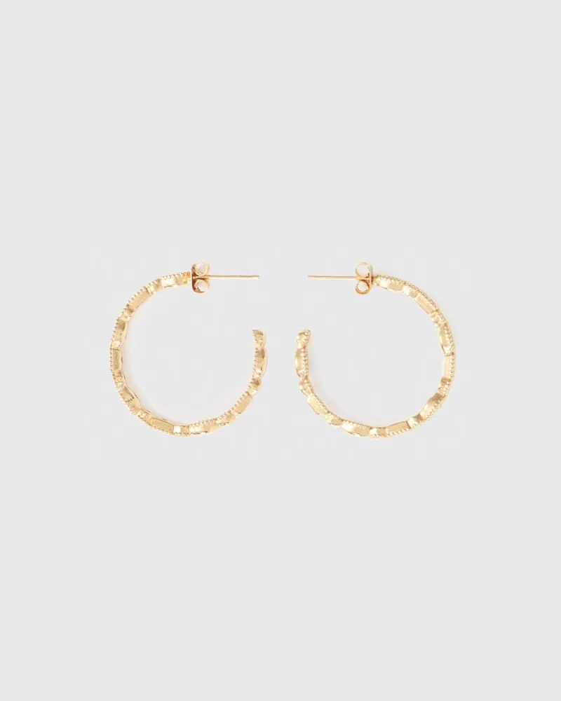 Maje Creolen Mit Strasssteinen - Golden Golden